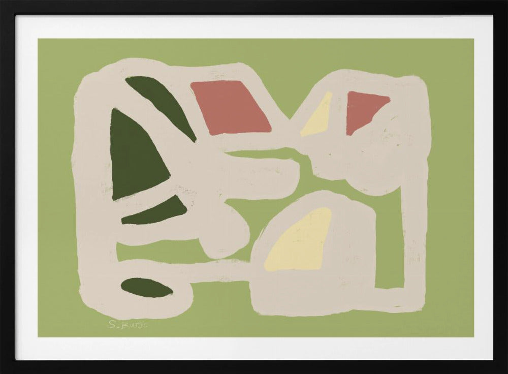 Green and pink ABSTRACT | Poster