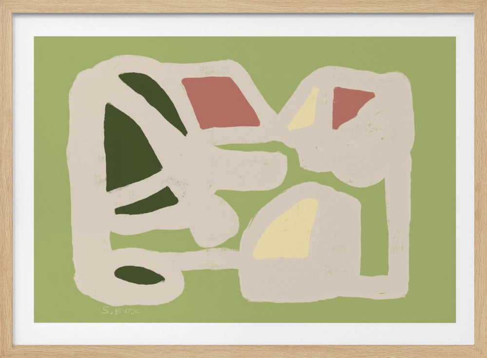 Green and pink ABSTRACT | Poster