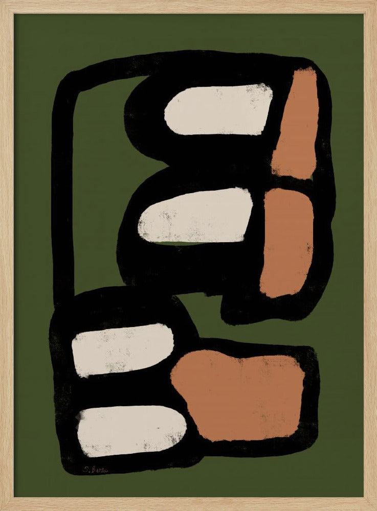 Oval abstract green | Poster