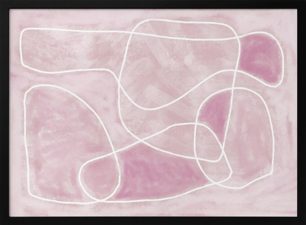 Pastel pink line drawing | Poster