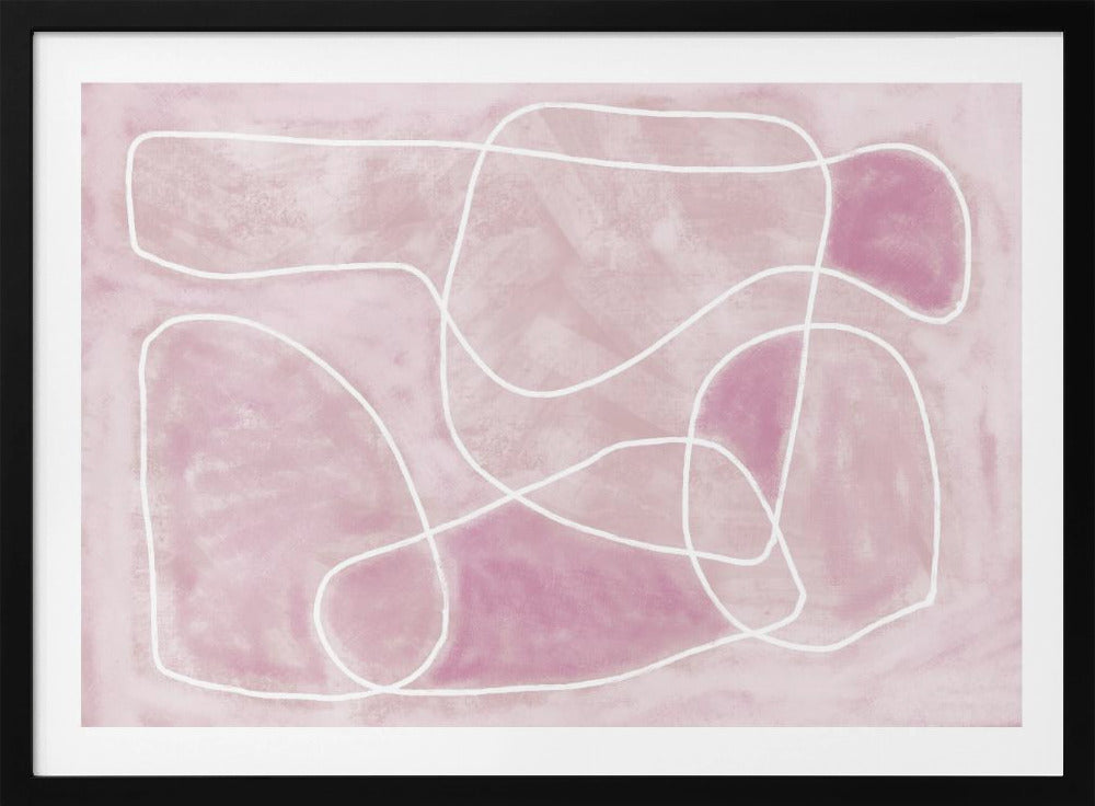 Pastel pink line drawing | Poster