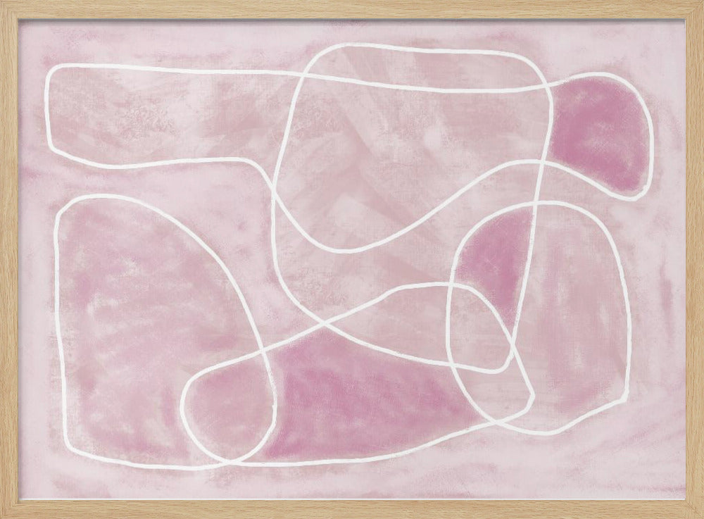 Pastel pink line drawing | Poster