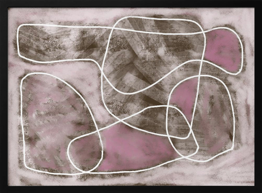 Pastel pink line drawing | Poster