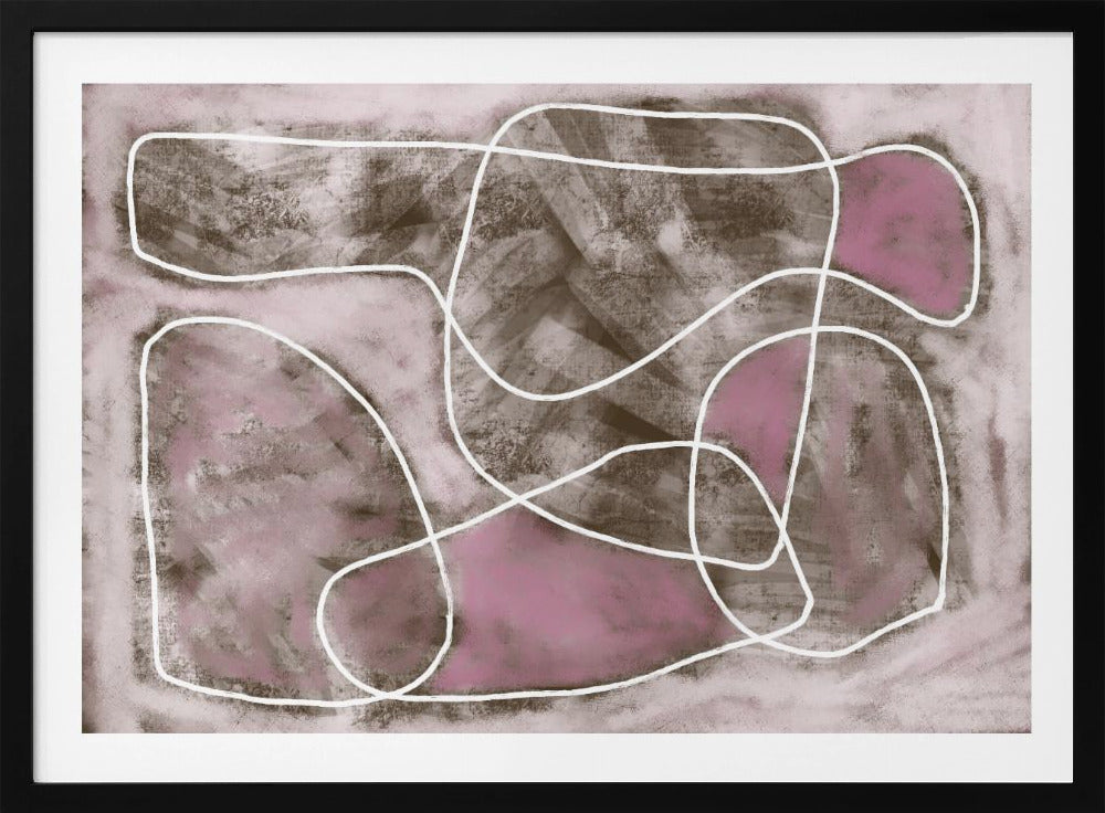 Pastel pink line drawing | Poster