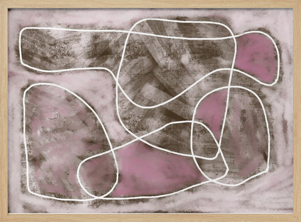 Pastel pink line drawing | Poster