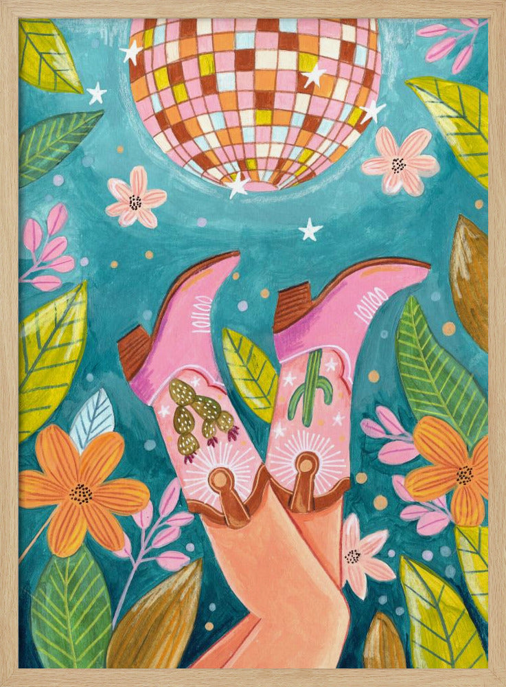 Cowboy boots and disco ball | Poster