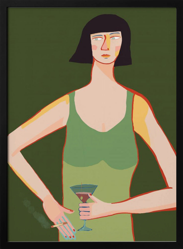 Lady with cocktail | Poster