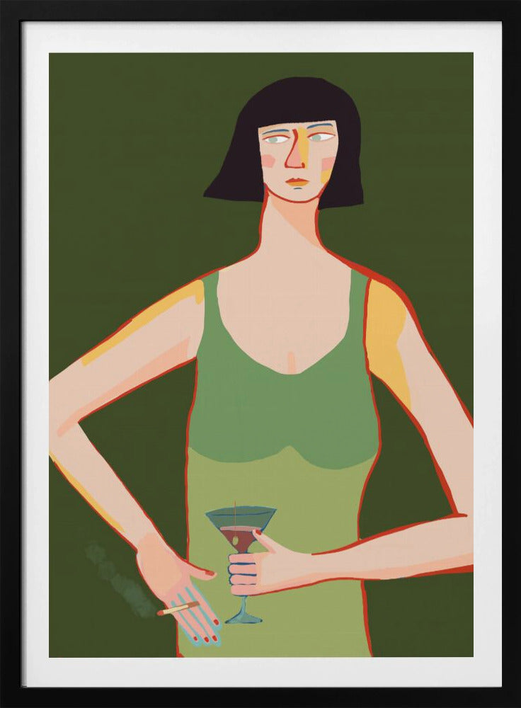 Lady with cocktail | Poster