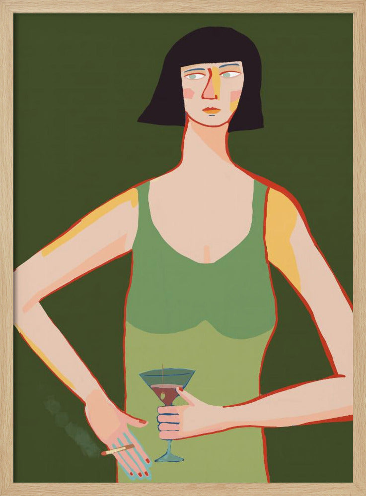 Lady with cocktail | Poster