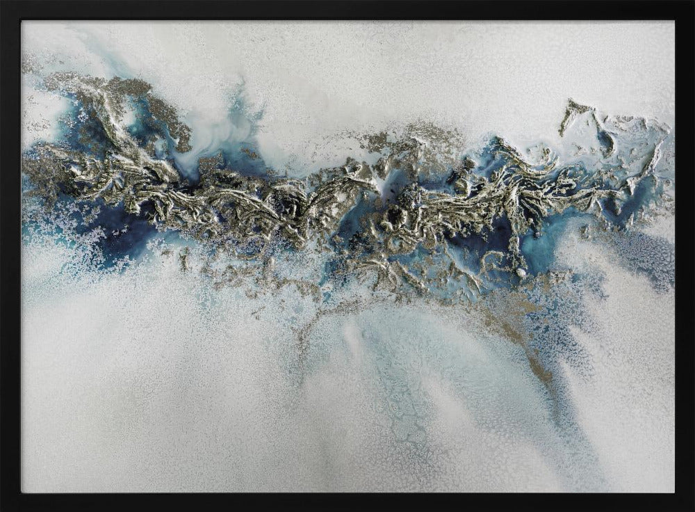 Most Popular - Gilded Weave - Whitecaps painting | Poster