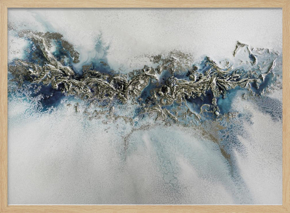 Most Popular - Gilded Weave - Whitecaps painting | Poster