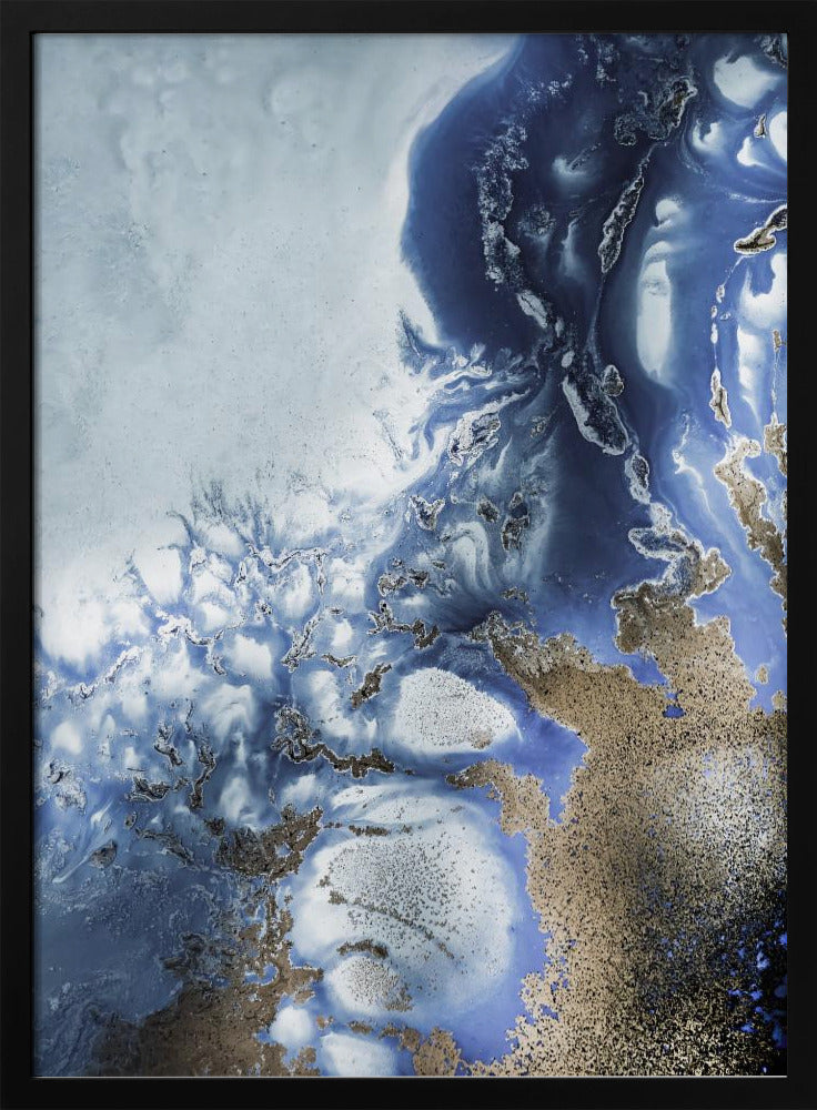 Zen Art &#039;Ocean Wave Waltz  2&#039; - Watercolor waves | Poster