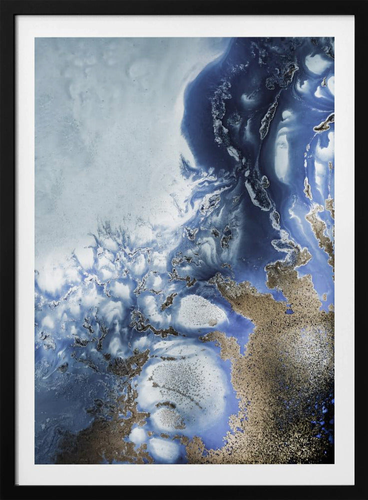 Zen Art &#039;Ocean Wave Waltz  2&#039; - Watercolor waves | Poster