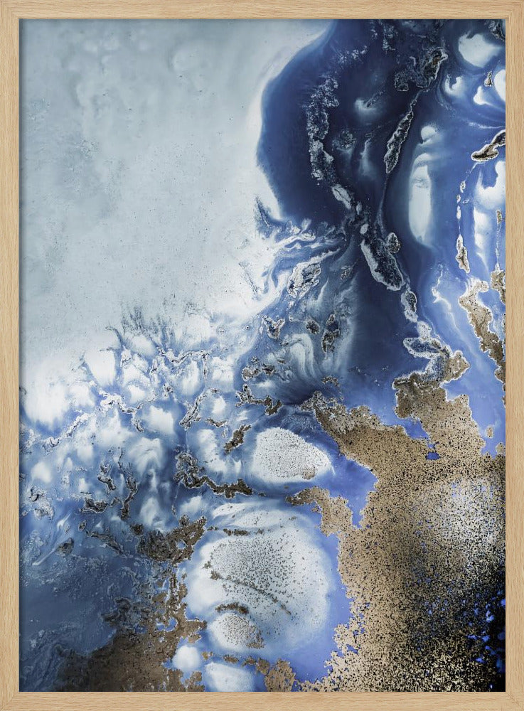 Zen Art &#039;Ocean Wave Waltz  2&#039; - Watercolor waves | Poster