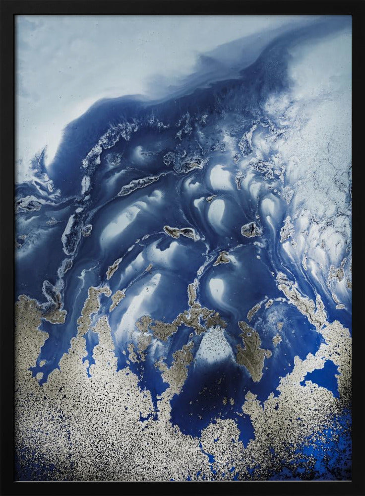 Soothing -&quot; Ocean Wave Waltz  1&quot; - Watercolor waves | Poster