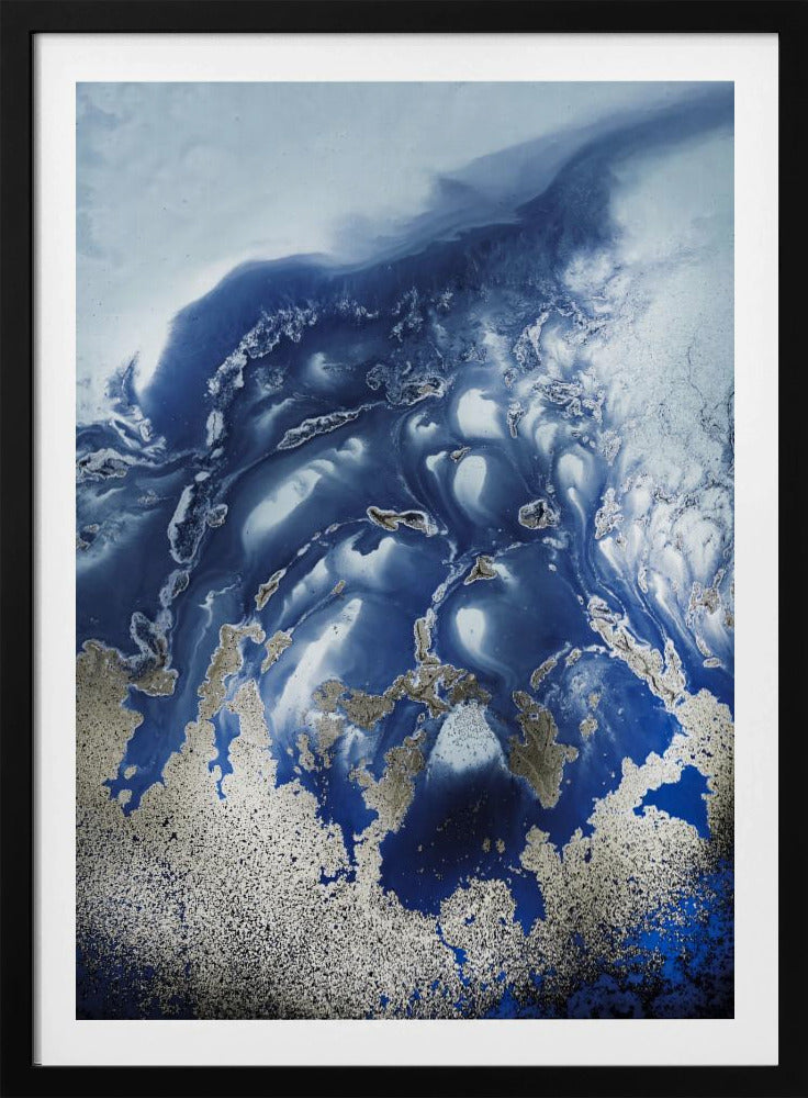 Soothing -&quot; Ocean Wave Waltz  1&quot; - Watercolor waves | Poster