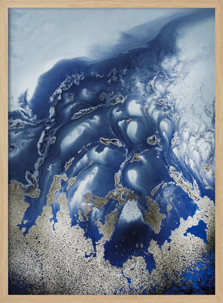 Soothing -&quot; Ocean Wave Waltz  1&quot; - Watercolor waves | Poster