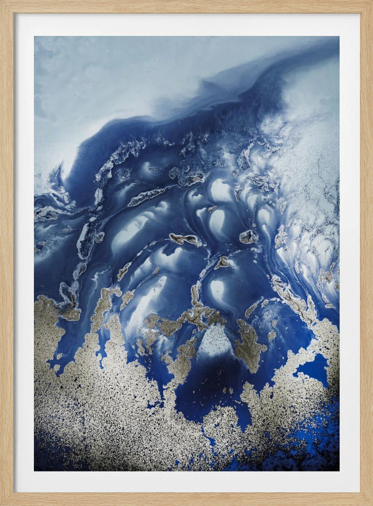 Soothing -&quot; Ocean Wave Waltz  1&quot; - Watercolor waves | Poster