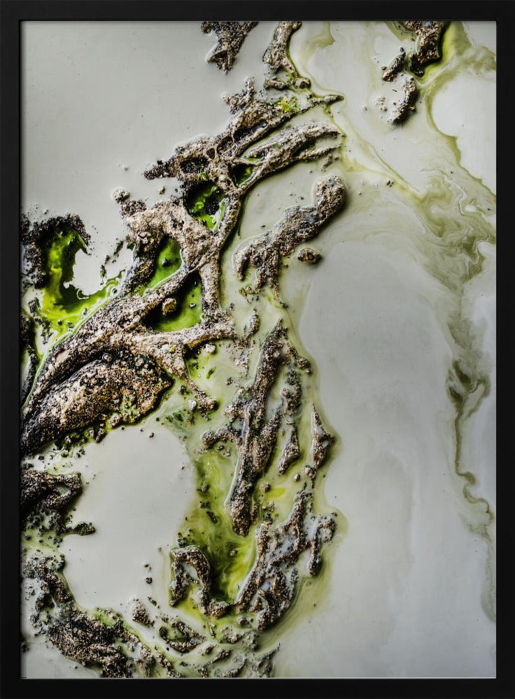 Contemporary Art - Olive Enigma -  Green accent | Poster