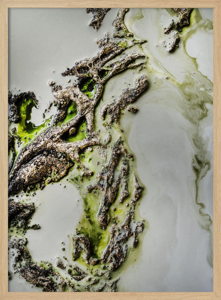 Contemporary Art - Olive Enigma -  Green accent | Poster