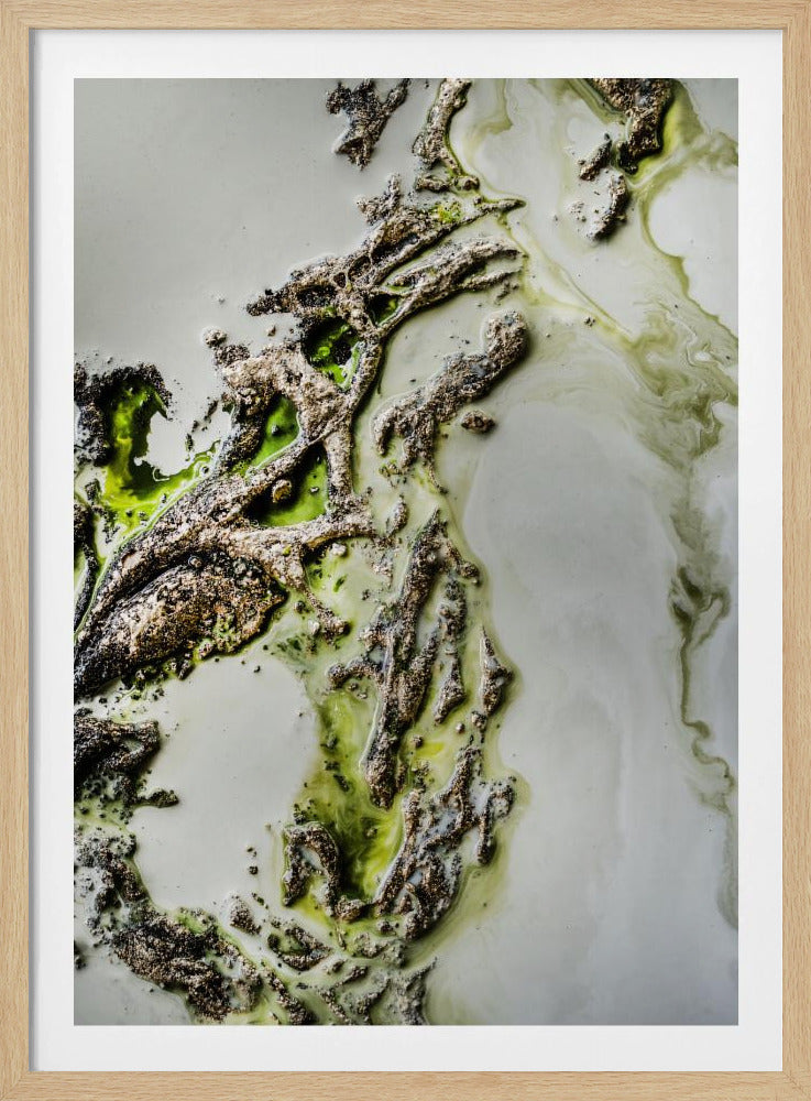 Contemporary Art - Olive Enigma -  Green accent | Poster