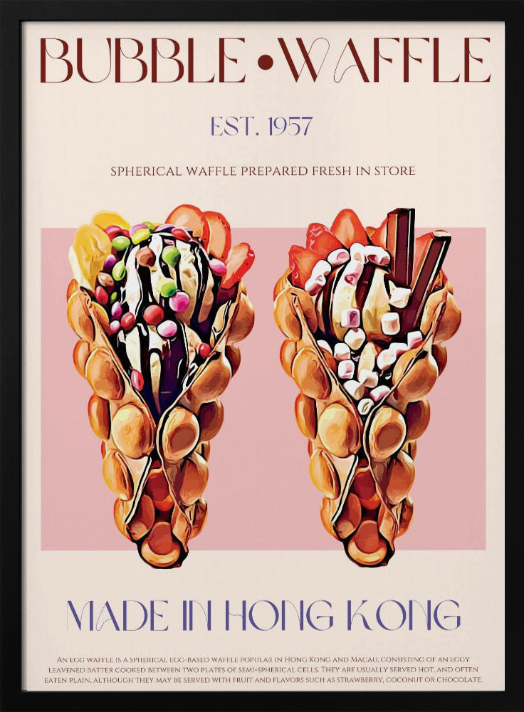Bubble Waffle Delight | Poster