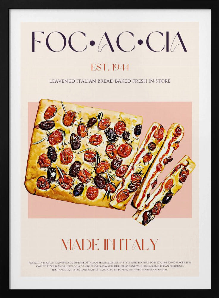 Italian Bread with Tomatoes and Olives | Poster