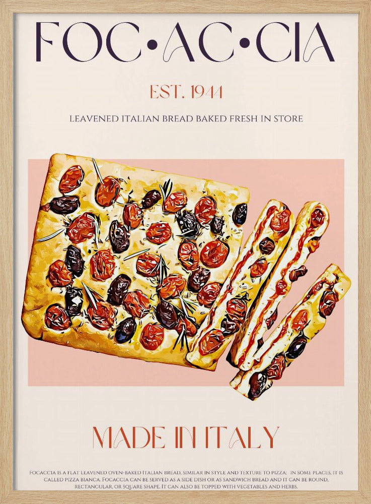 Italian Bread with Tomatoes and Olives | Poster