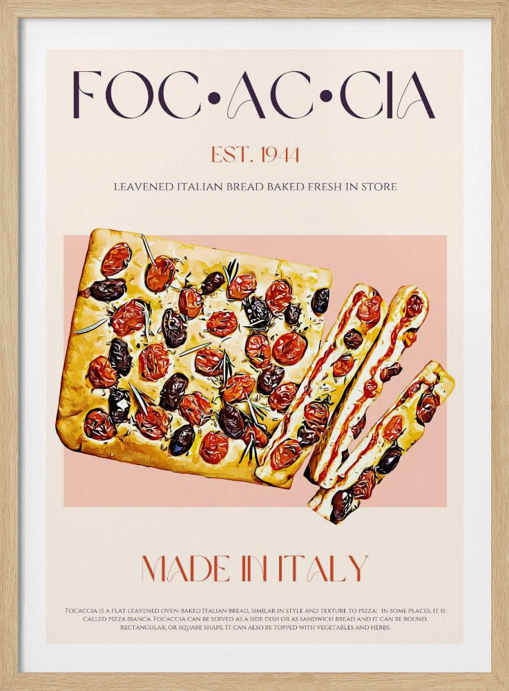 Italian Bread with Tomatoes and Olives | Poster
