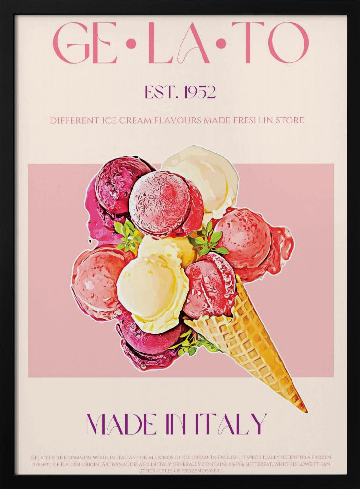 Vintage Style Gelato Poster | Poster