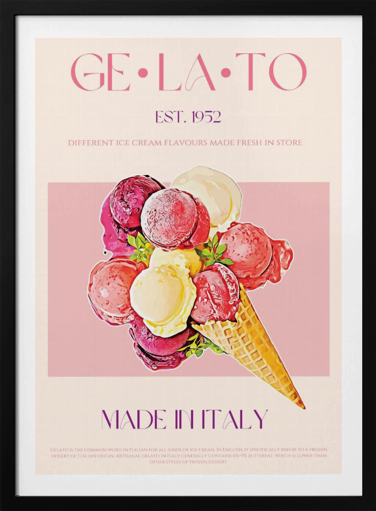 Vintage Style Gelato Poster | Poster
