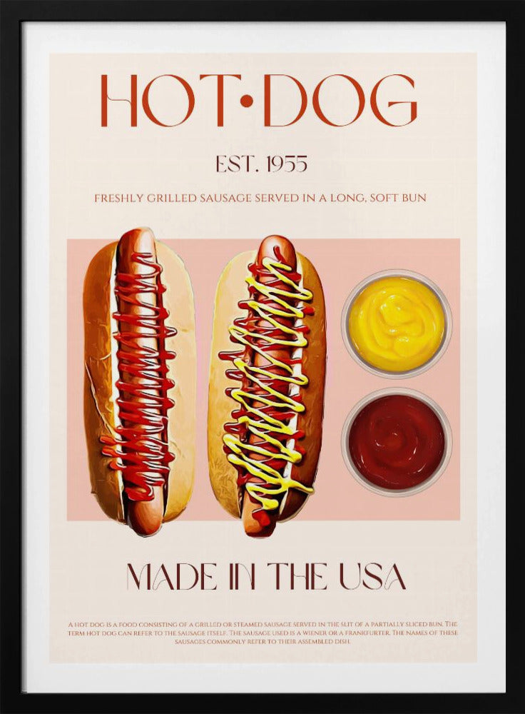 Hot Dogs with Mustard and Ketchup | Poster