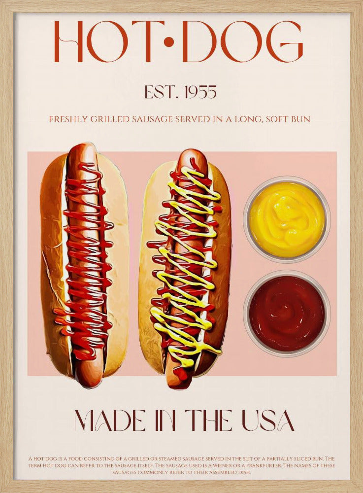 Hot Dogs with Mustard and Ketchup | Poster
