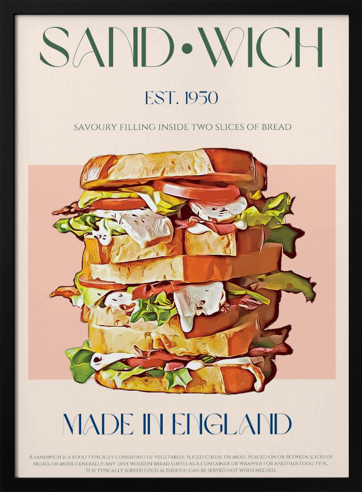Classic Sandwich Made In England | Poster