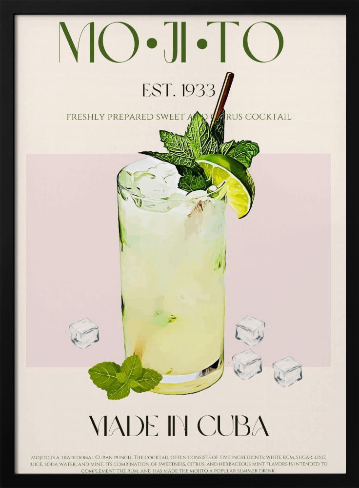 Mojito Print Cocktail | Poster