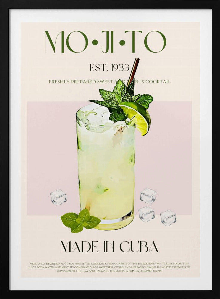 Mojito Print Cocktail | Poster