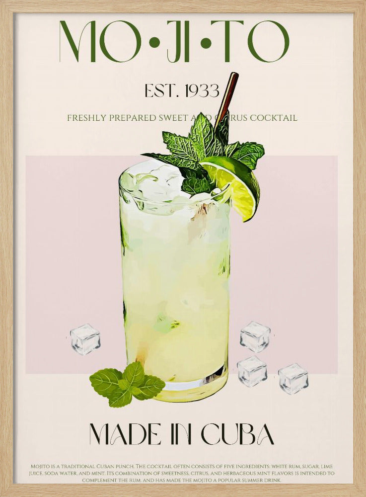 Mojito Print Cocktail | Poster
