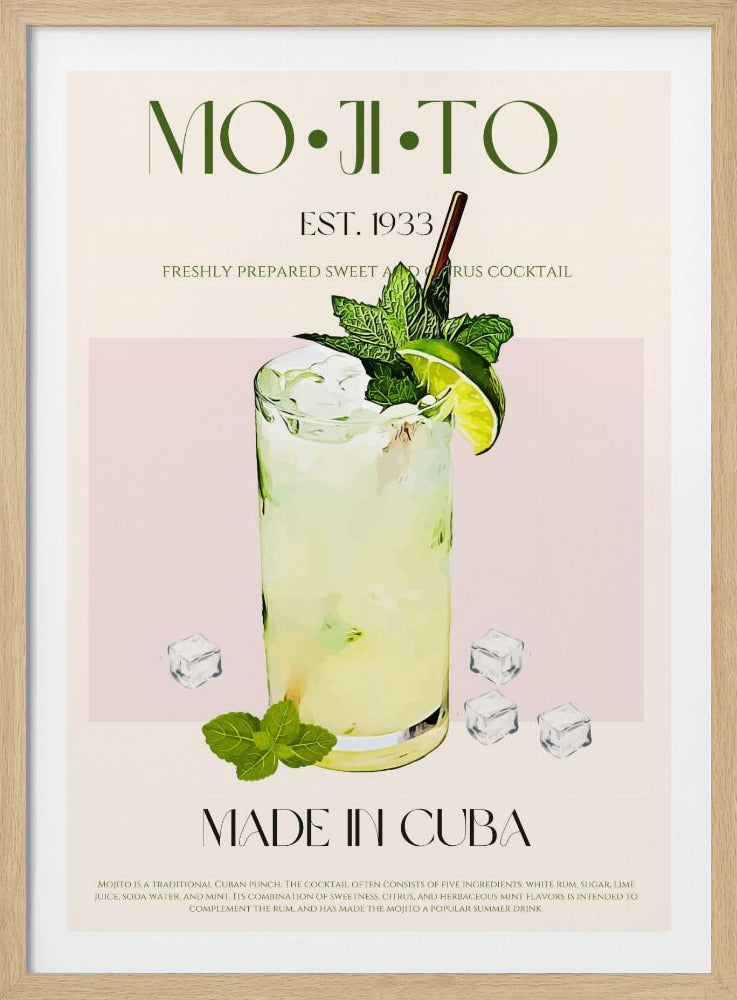 Mojito Print Cocktail | Poster