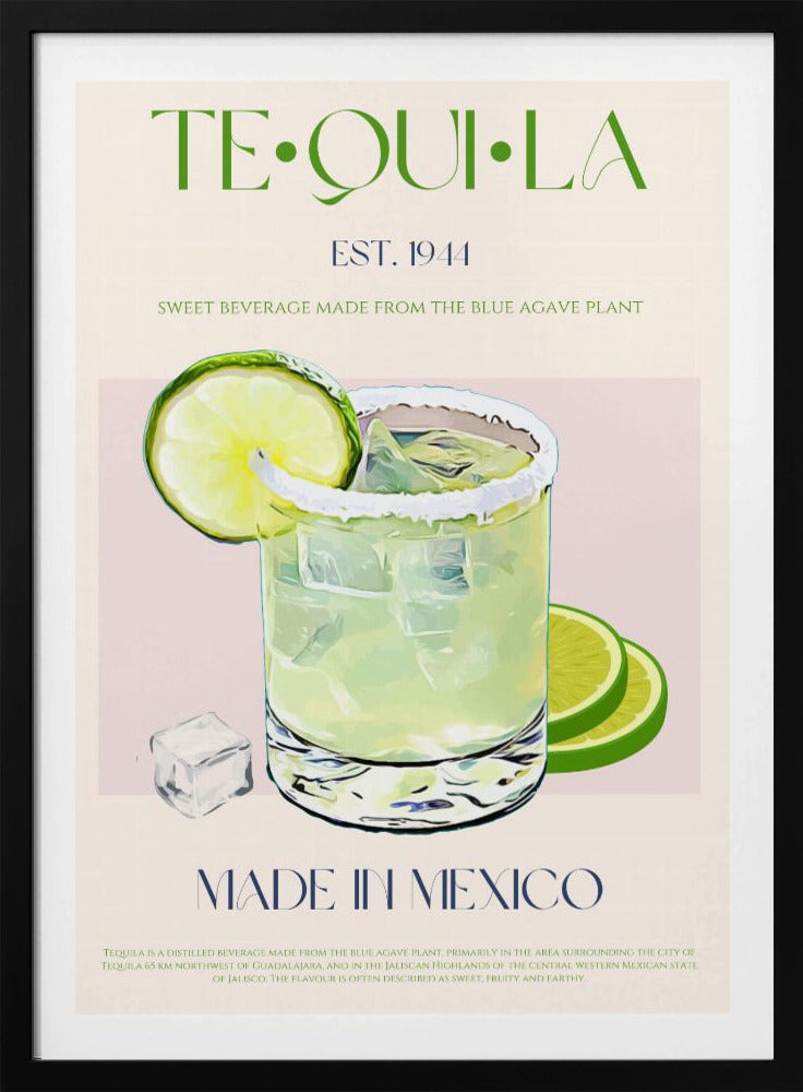 Tequila Drink With Lime And Ice | Poster