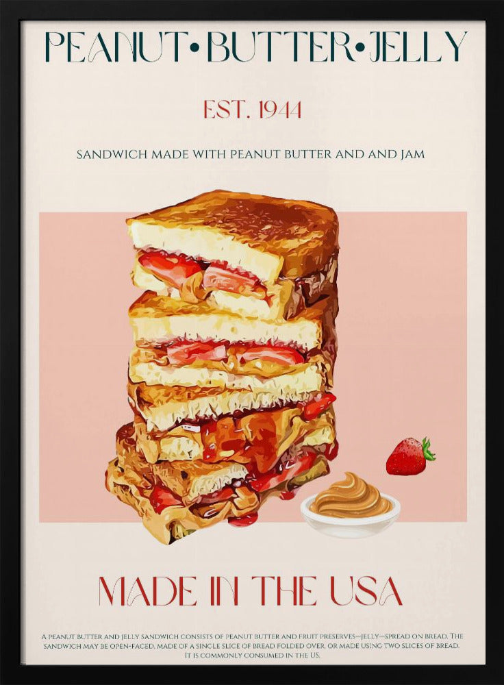 Peanut Butter And Jelly Sandwich Stack | Poster