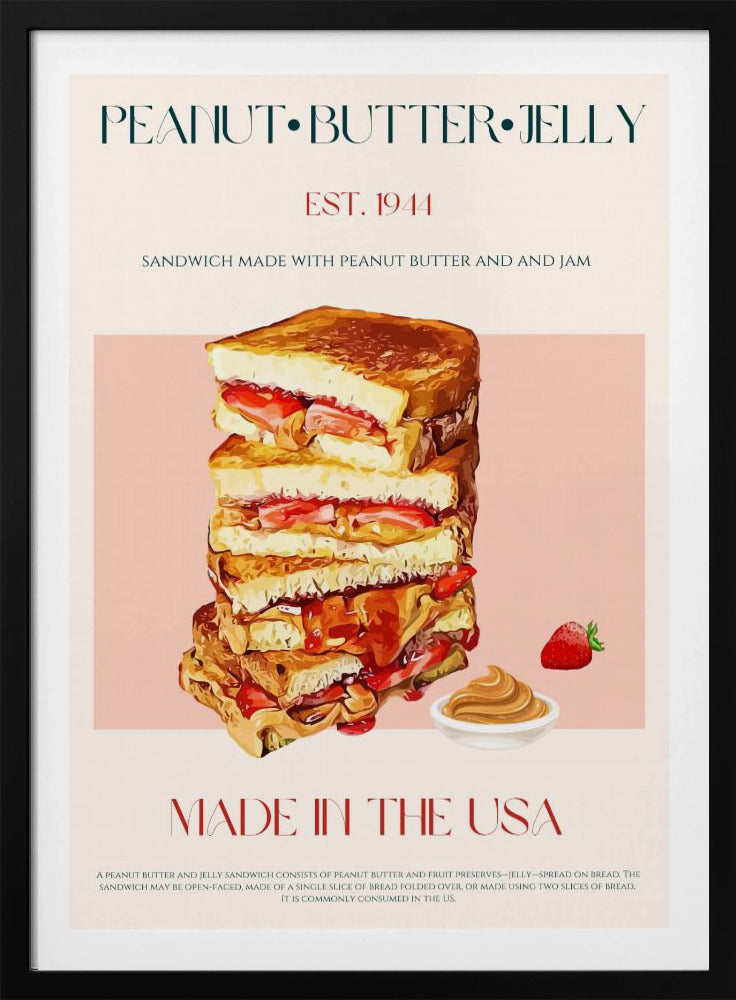 Peanut Butter And Jelly Sandwich Stack | Poster