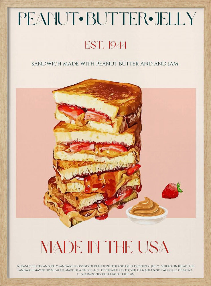 Peanut Butter And Jelly Sandwich Stack | Poster
