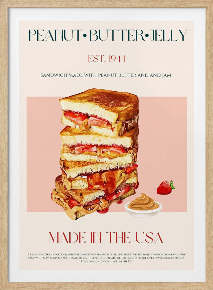 Peanut Butter And Jelly Sandwich Stack | Poster
