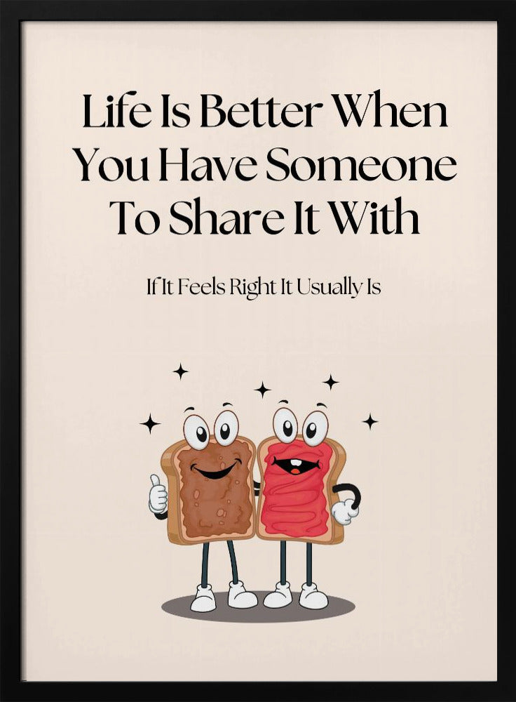 Cartoon Toast With Jam | Poster