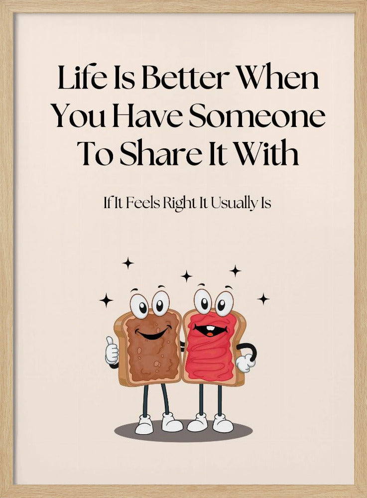 Cartoon Toast With Jam | Poster