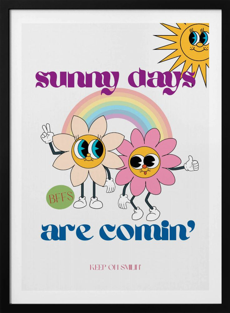 Smiling Flower Characters | Poster