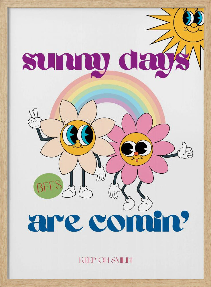 Smiling Flower Characters | Poster