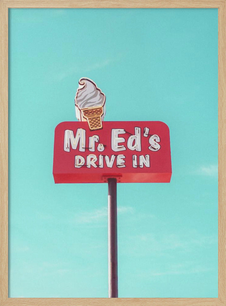 Mr. Ed's Drive In Vintage Sign in Urbana, Missouri, USA | Poster