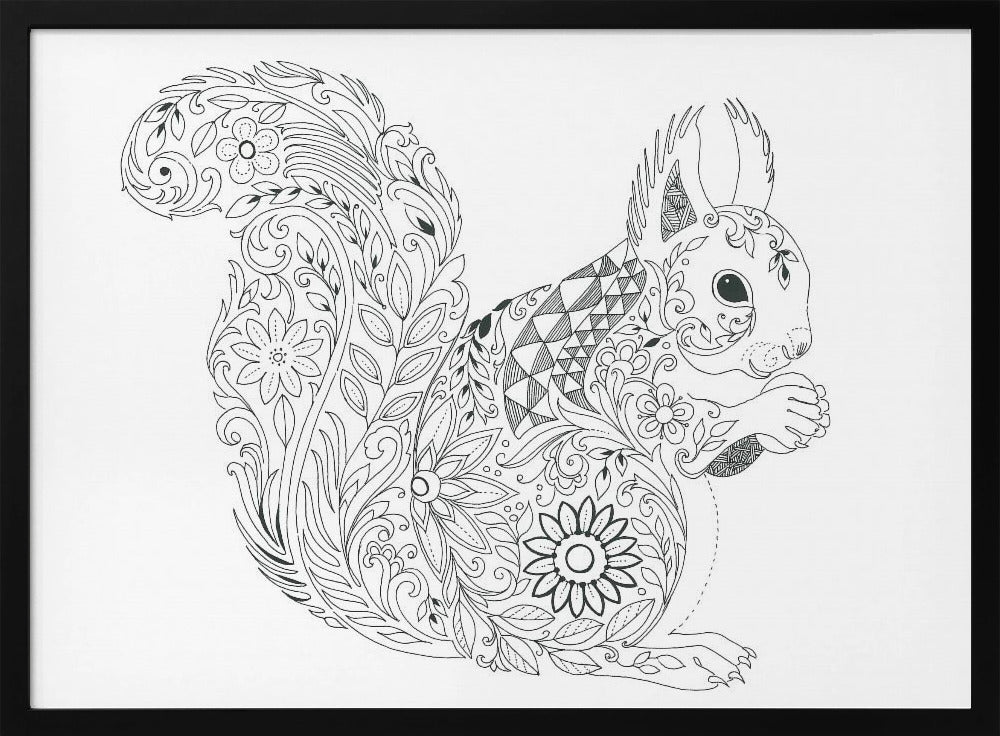 Ornate Squirrel Design | Poster