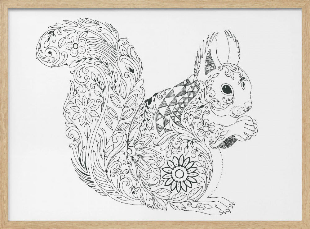 Ornate Squirrel Design | Poster